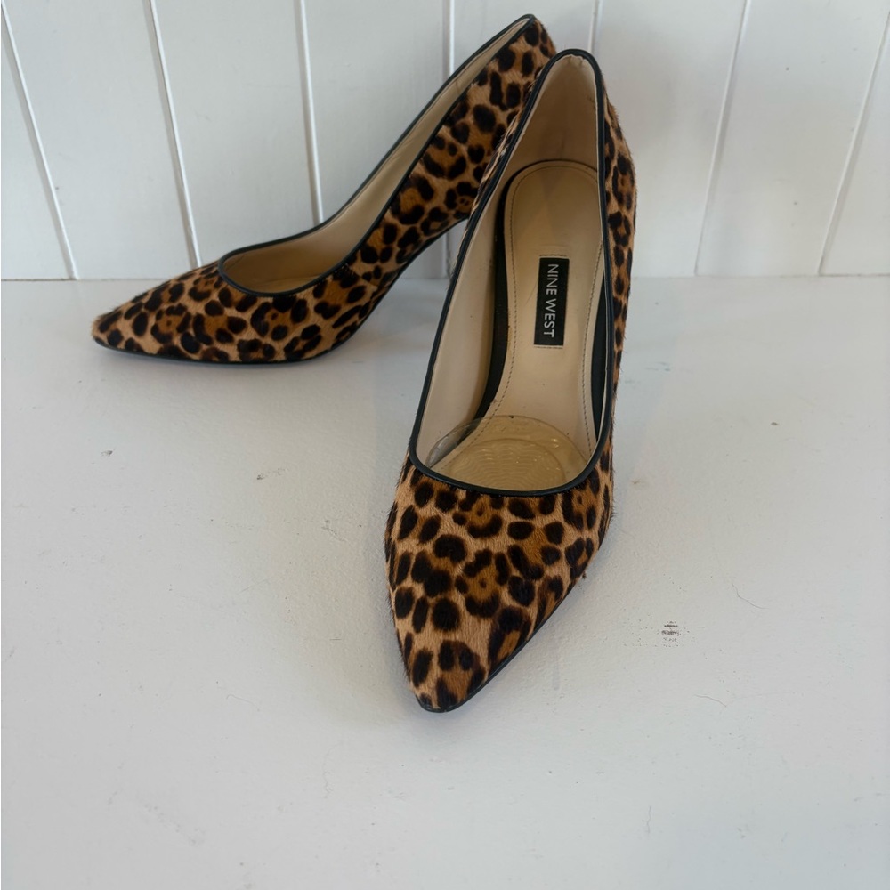 Nine West Brown Leopard Print Heels